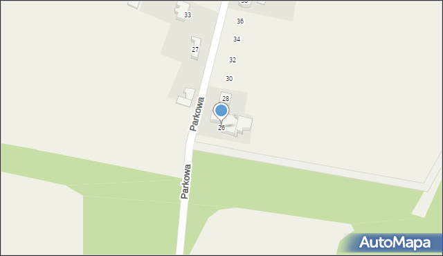 Tyniec Mały, Parkowa, 26, mapa Tyniec Mały