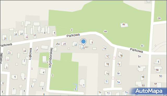Ustanów, Parkowa, 11, mapa Ustanów