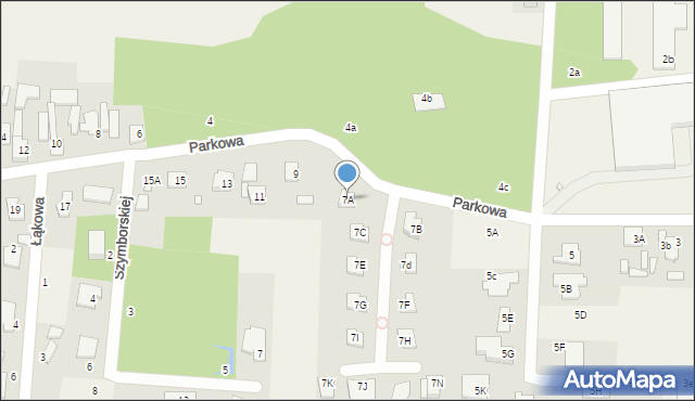 Ustanów, Parkowa, 7A, mapa Ustanów