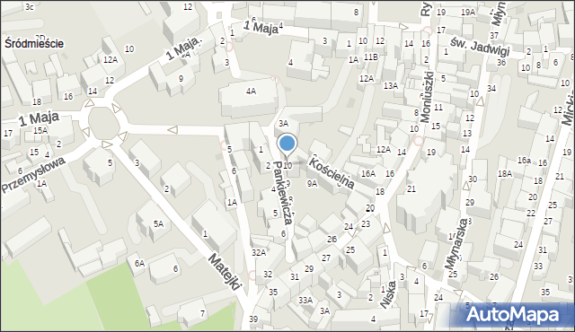 Wałbrzych, Pankiewicza Józefa, 10, mapa Wałbrzycha