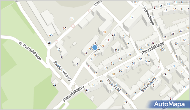 Wałbrzych, Paderewskiego Ignacego Jana, 5, mapa Wałbrzycha