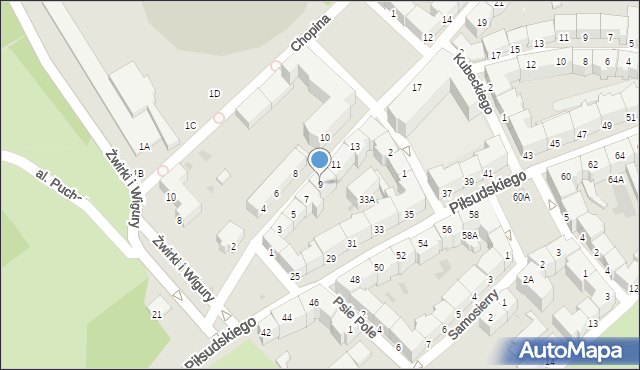 Wałbrzych, Paderewskiego Ignacego Jana, 9, mapa Wałbrzycha