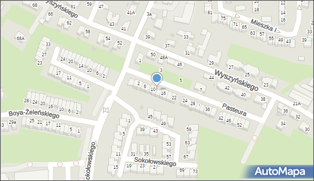Wałbrzych, Pasteura Luisa, 12, mapa Wałbrzycha