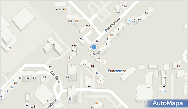 Wałbrzych, Palisadowa, 2A, mapa Wałbrzycha