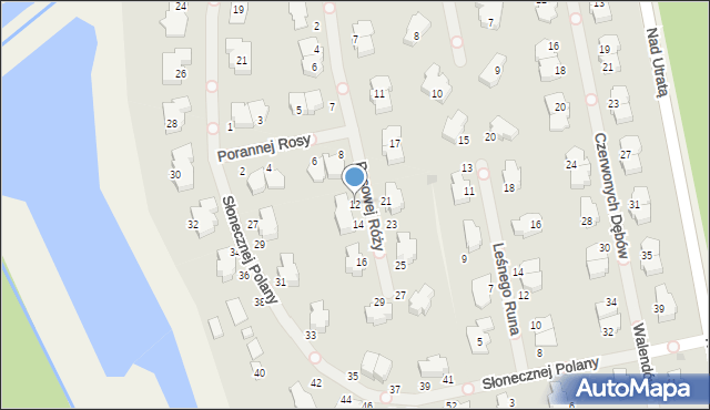 Walendów, Pąsowej Róży, 12, mapa Walendów