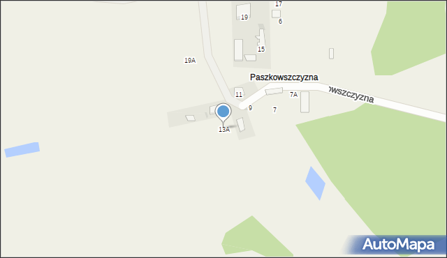 Waniewo, Paszkowszczyzna, 13A, mapa Waniewo