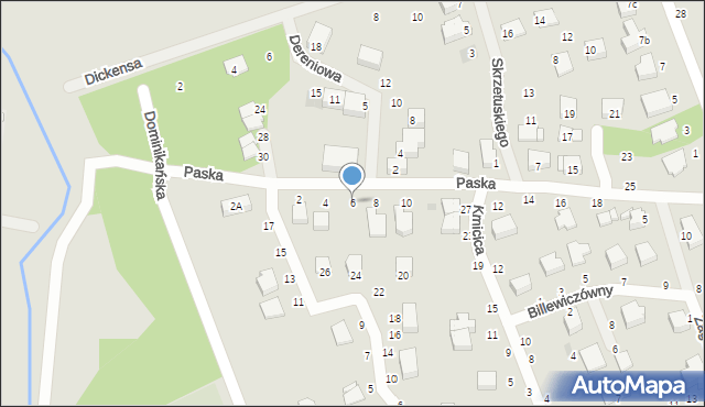 Warka, Paska Jana Chryzostoma, 6, mapa Warka
