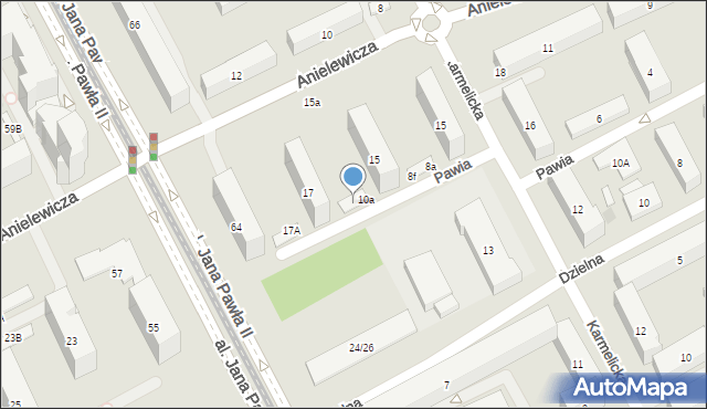 Warszawa, Pawia, 10d, mapa Warszawy