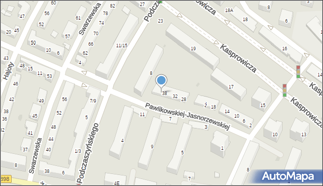 Warszawa, Pawlikowskiej-Jasnorzewskiej Marii, 40, mapa Warszawy