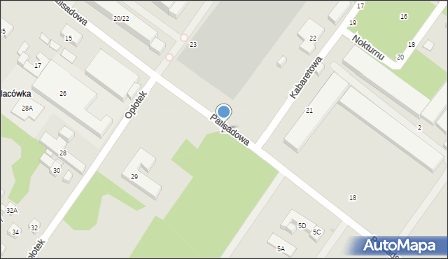 Warszawa, Palisadowa, 11, mapa Warszawy