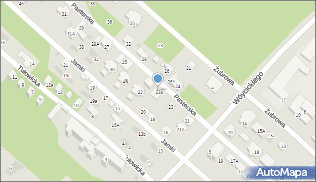 Warszawa, Pasterska, 23b, mapa Warszawy