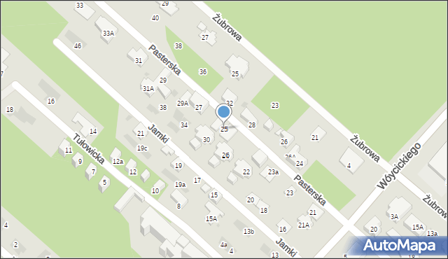 Warszawa, Pasterska, 25, mapa Warszawy