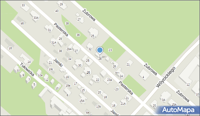 Warszawa, Pasterska, 28, mapa Warszawy