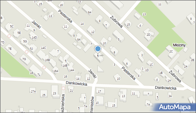 Warszawa, Pasterska, 5, mapa Warszawy