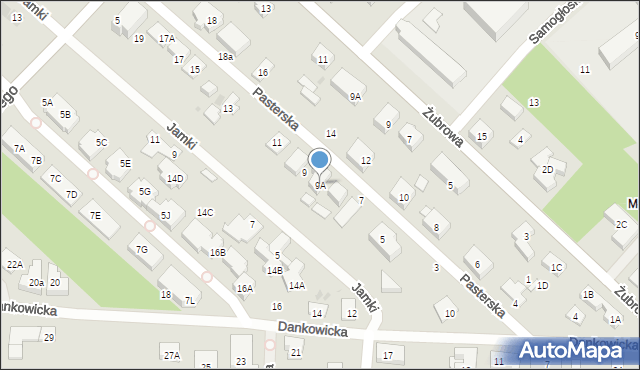 Warszawa, Pasterska, 9A, mapa Warszawy