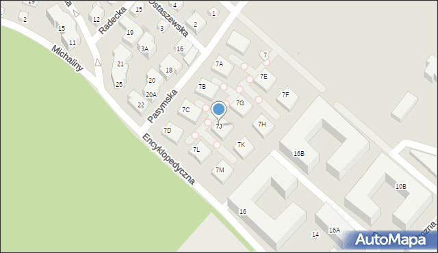 Warszawa, Pasymska, 7J, mapa Warszawy