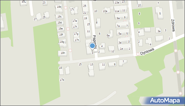 Warszawa, Paprotki, 1, mapa Warszawy