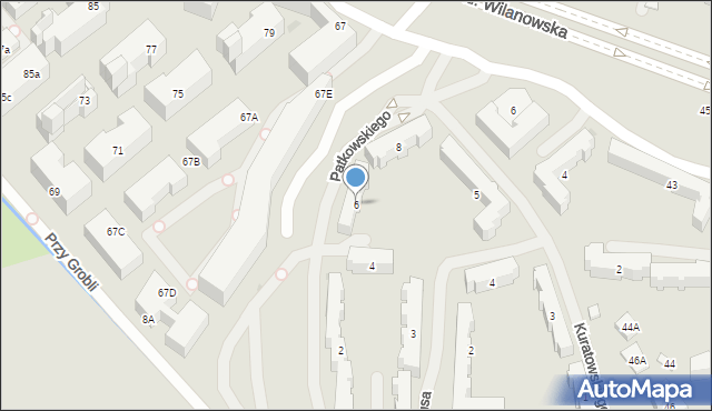 Warszawa, Patkowskiego Aleksandra, 6, mapa Warszawy