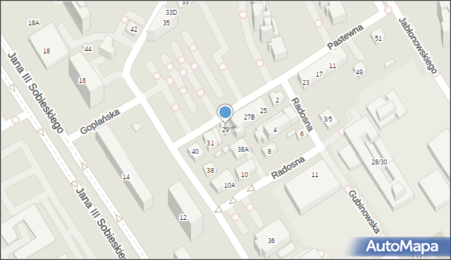 Warszawa, Pastewna, 29, mapa Warszawy