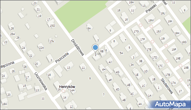 Warszawa, Pasieki, 2, mapa Warszawy