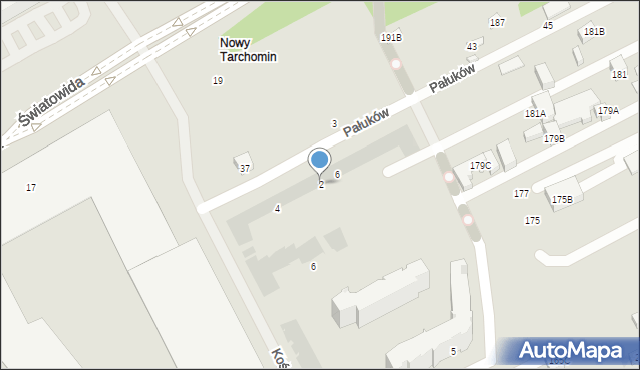 Warszawa, Pałuków, 2, mapa Warszawy