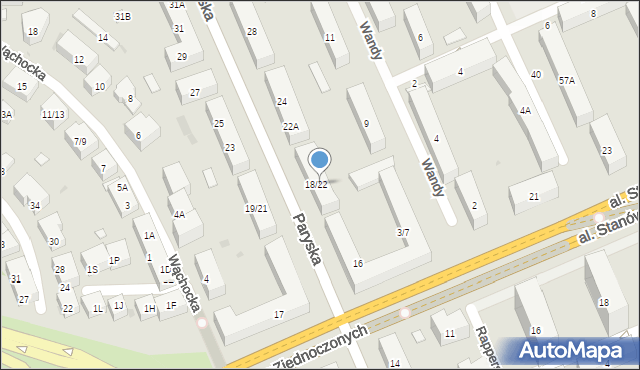 Warszawa, Paryska, 20, mapa Warszawy