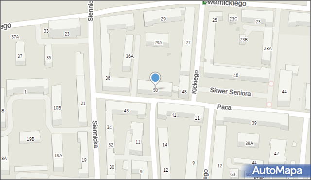 Warszawa, Paca Ludwika Michała, 50, mapa Warszawy