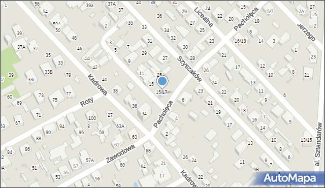 Warszawa, Pacholęca, 3, mapa Warszawy