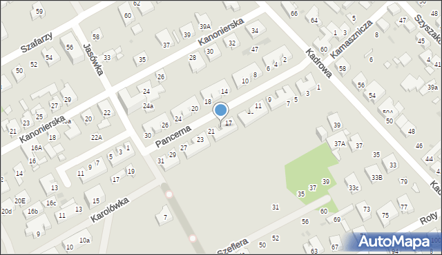 Warszawa, Pancerna, 19, mapa Warszawy