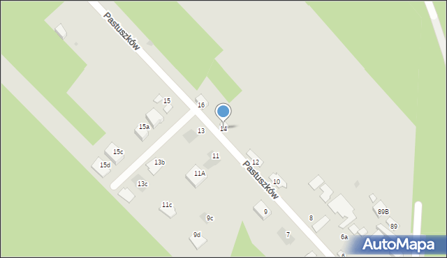 Warszawa, Pastuszków, 14, mapa Warszawy