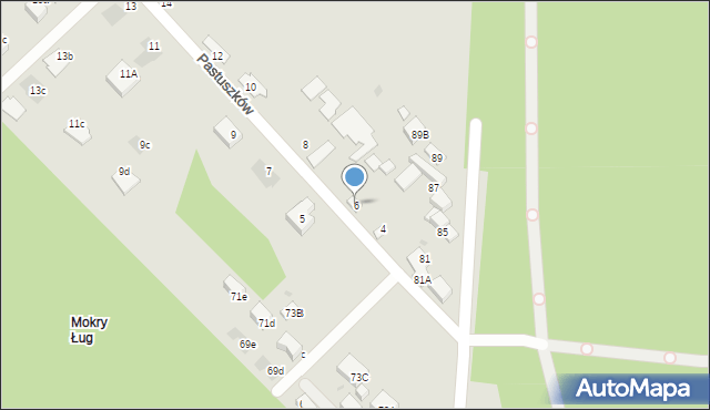 Warszawa, Pastuszków, 6, mapa Warszawy