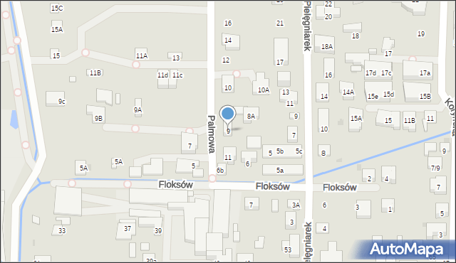 Warszawa, Palmowa, 9, mapa Warszawy