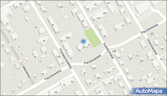 Warszawa, Paczkowska, 47, mapa Warszawy
