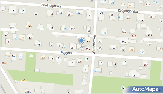 Warszawa, Pajęcza, 15, mapa Warszawy