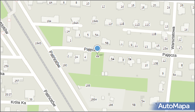 Warszawa, Pajęcza, 4a, mapa Warszawy