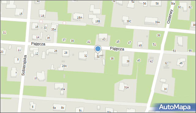 Warszawa, Pajęcza, 34, mapa Warszawy