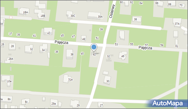 Warszawa, Pajęcza, 42, mapa Warszawy