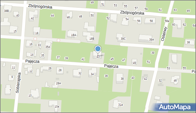 Warszawa, Pajęcza, 43, mapa Warszawy