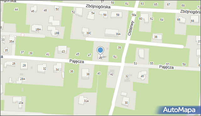 Warszawa, Pajęcza, 49, mapa Warszawy
