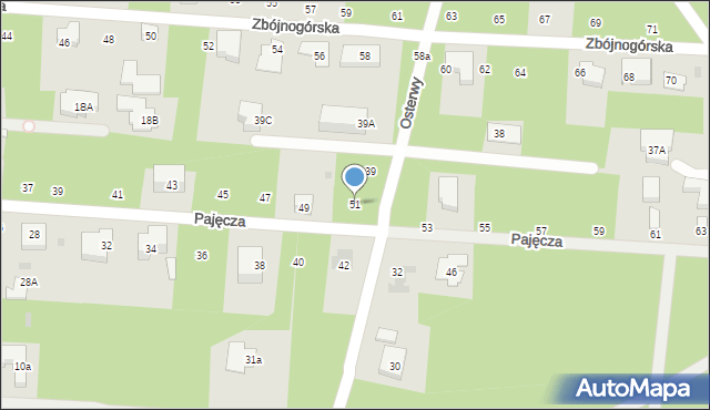 Warszawa, Pajęcza, 51, mapa Warszawy