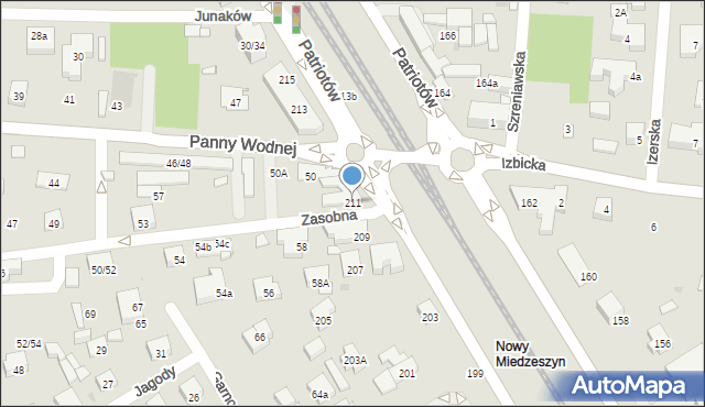 Warszawa, Patriotów, 211, mapa Warszawy