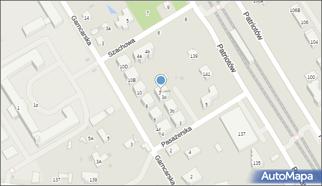 Warszawa, Pasażerska, 3e, mapa Warszawy