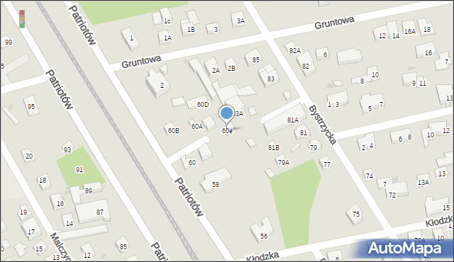 Warszawa, Patriotów, 60e, mapa Warszawy