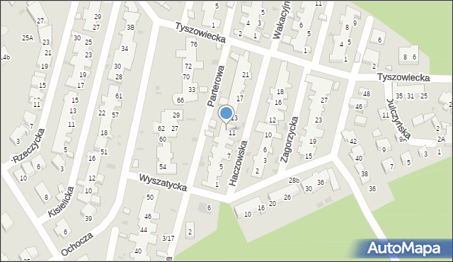 Warszawa, Parterowa, 14, mapa Warszawy