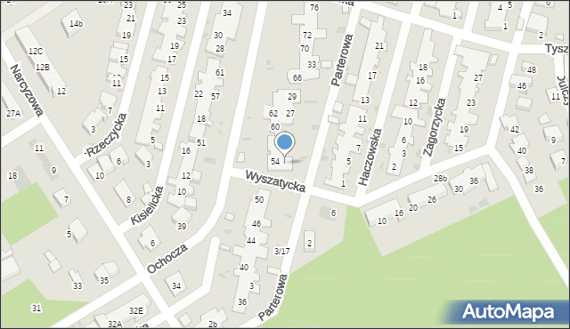 Warszawa, Parterowa, 19, mapa Warszawy