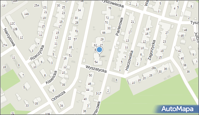 Warszawa, Parterowa, 23, mapa Warszawy