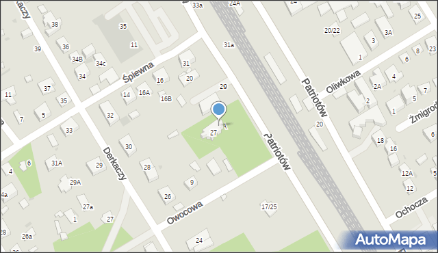 Warszawa, Patriotów, 27A, mapa Warszawy