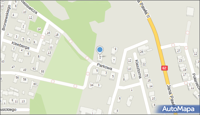 Węgrów, Parkowa, 2, mapa Węgrów