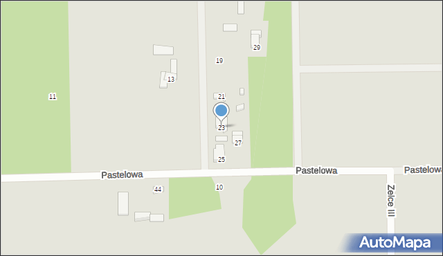 Węgrów, Pastelowa, 23, mapa Węgrów