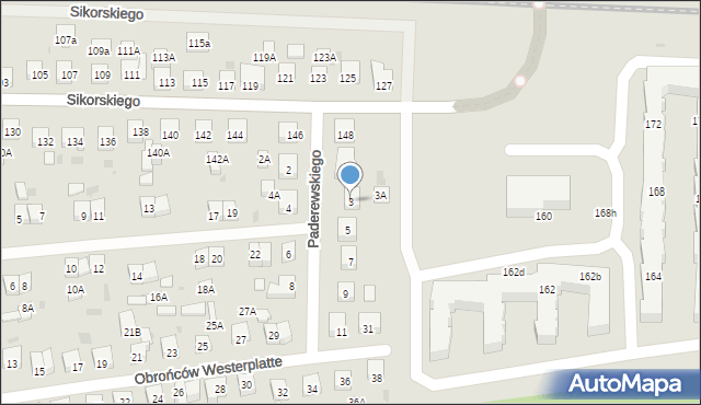 Wejherowo, Paderewskiego Ignacego Jana, 3, mapa Wejherowo